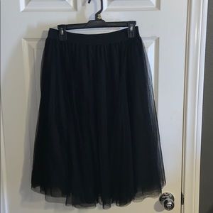 Black tulle skirt